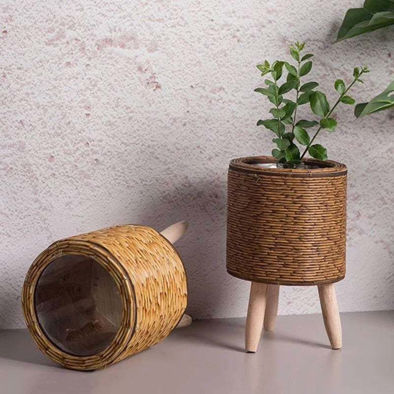 Flower Pot Hand Woven Flower Shelf