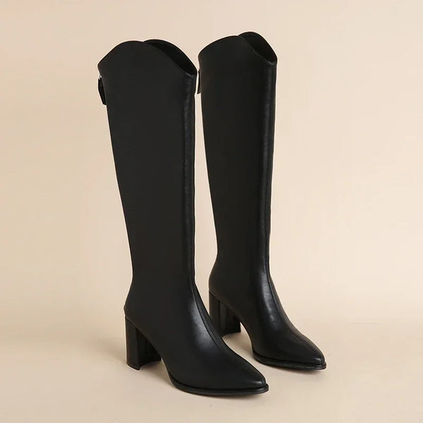 Women High Heels Boots  Winter Boots Knee High shoes