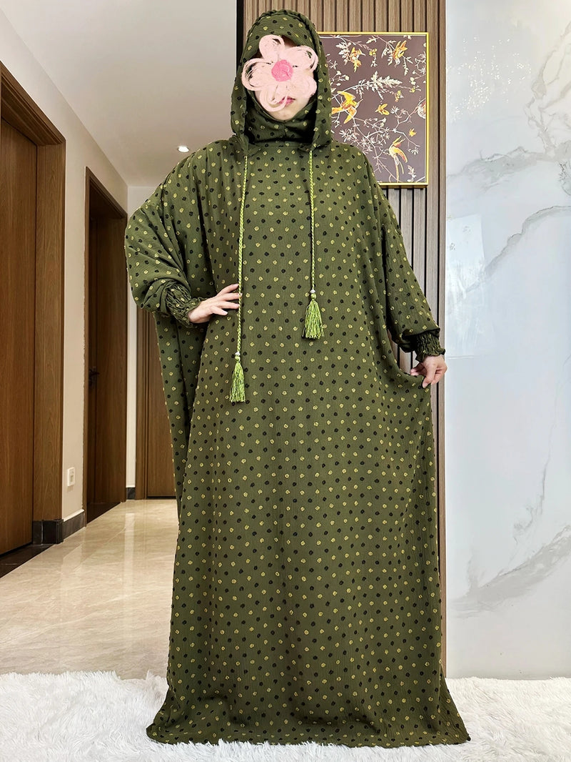 Double Hat Abaya| Women Kaftan