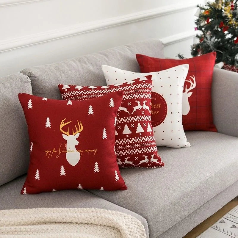 Christmas cartoon pillow cover