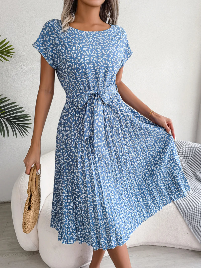 Women Spring Summer Short Sleeve  Dress