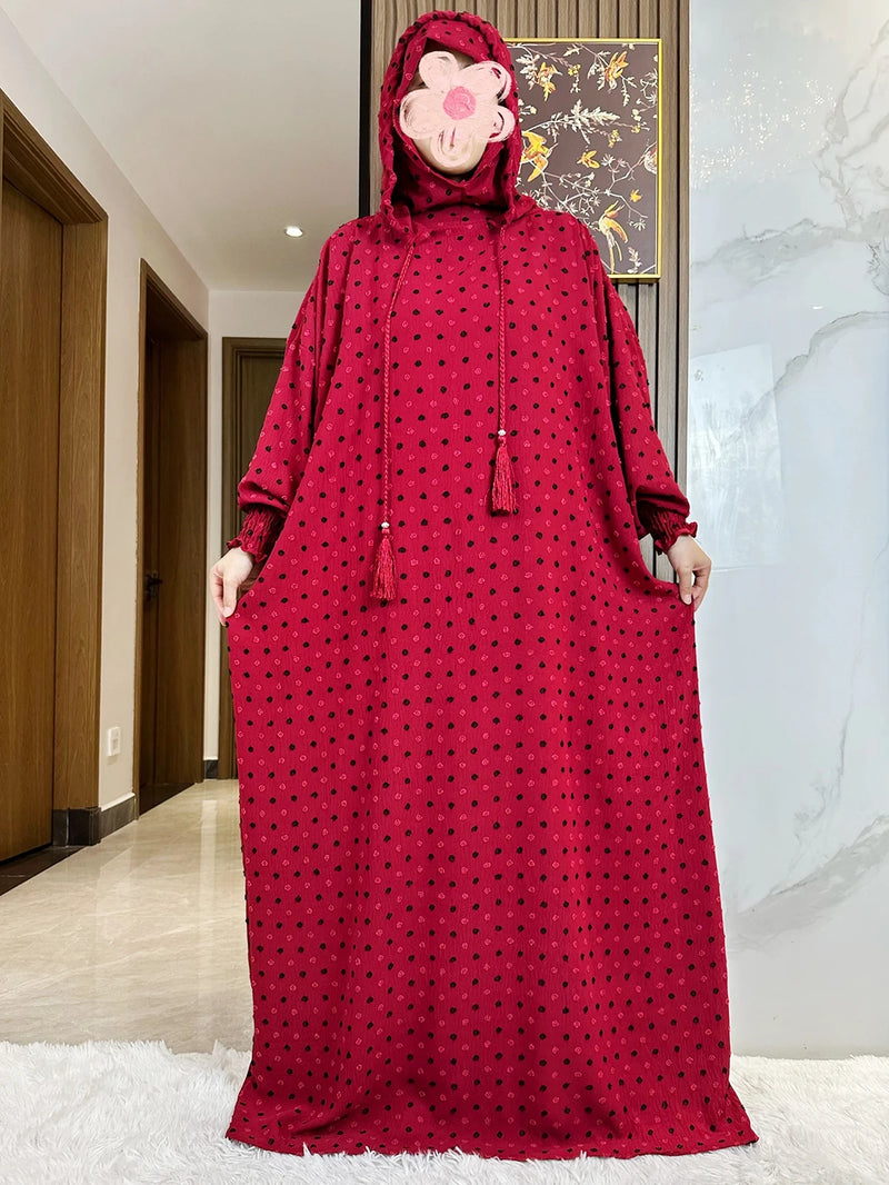 Double Hat Abaya| Women Kaftan