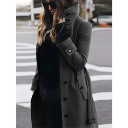 Women's Slim Fit Cardigan | Long Sleeve  Woolen Coat