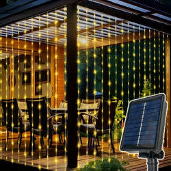 Solar Powered LED Curtain  Christmas Solar Lamp