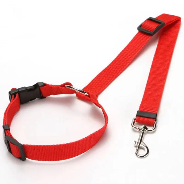 Solid Color Two-in-one Pet Car Seat Belt