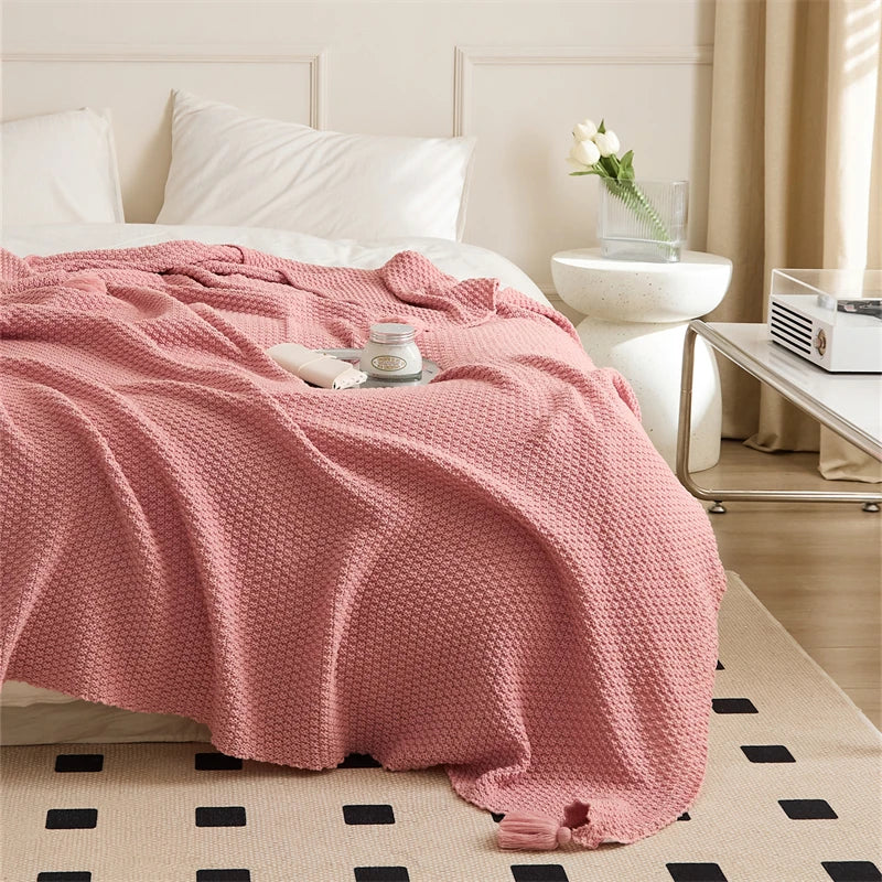 Knitted Blanket Soft Sofa Bed TV Blankets