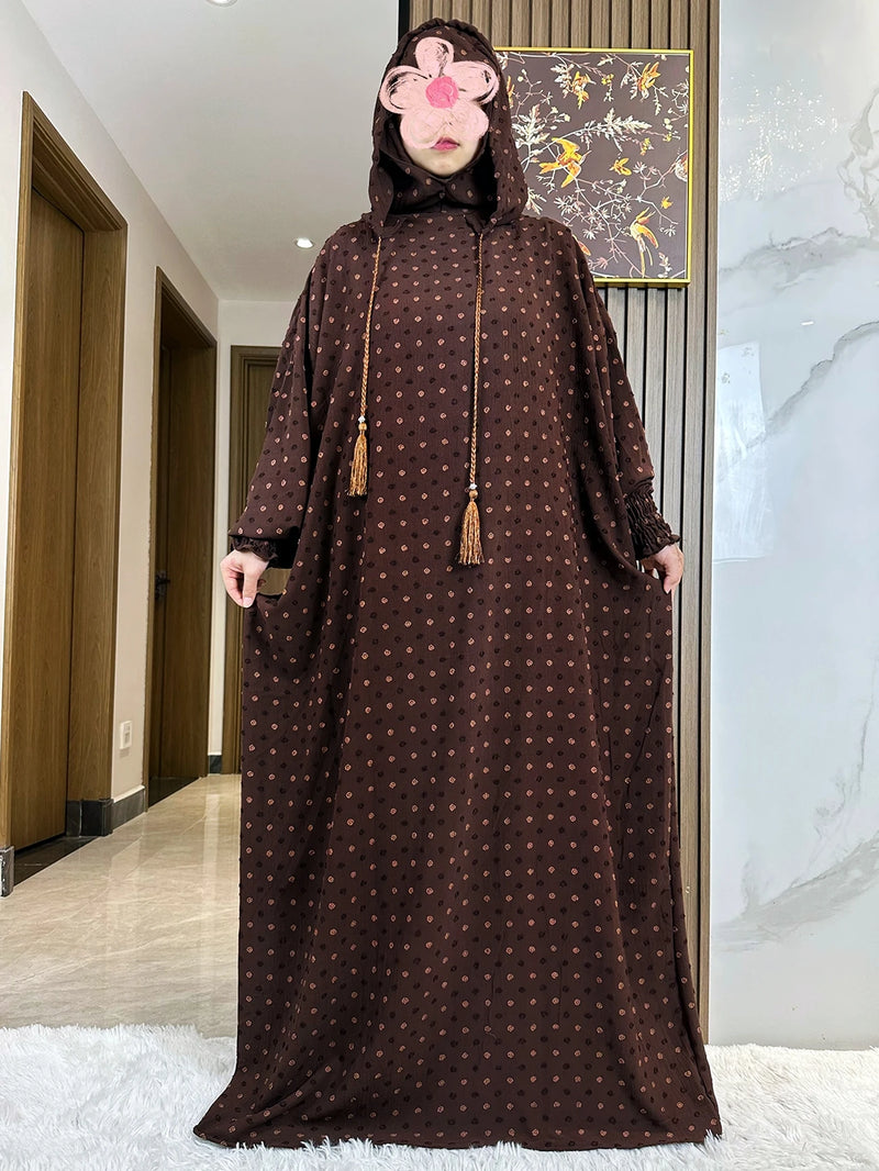 Double Hat Abaya| Women Kaftan