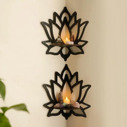 Lotus Floating Wall Shelf Crystal Shelf Display