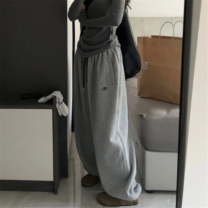 Gray Oversize Style Loose Sweatpant