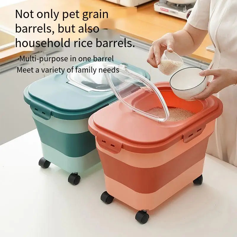 Cat Dog Food Storage Container Dry Cat Food Box With Lids