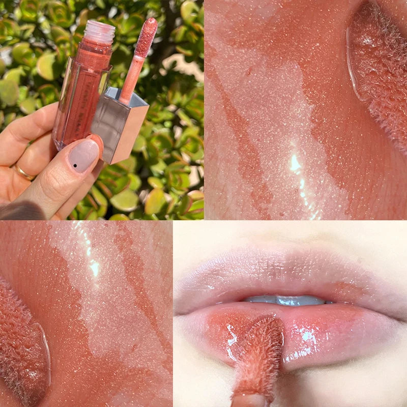 High Shine Lip Gloss Glitter Moisturizing  Long Lasting Liquid Lipstick