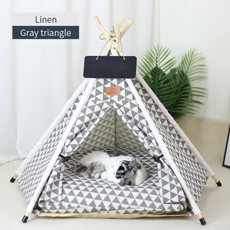 Pet Teepee Tent for Cats and Dogs