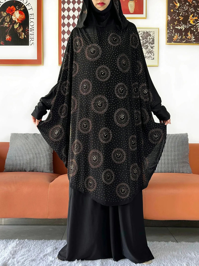 Abaya Set 2 Pieces With Hijab | Long Khimar