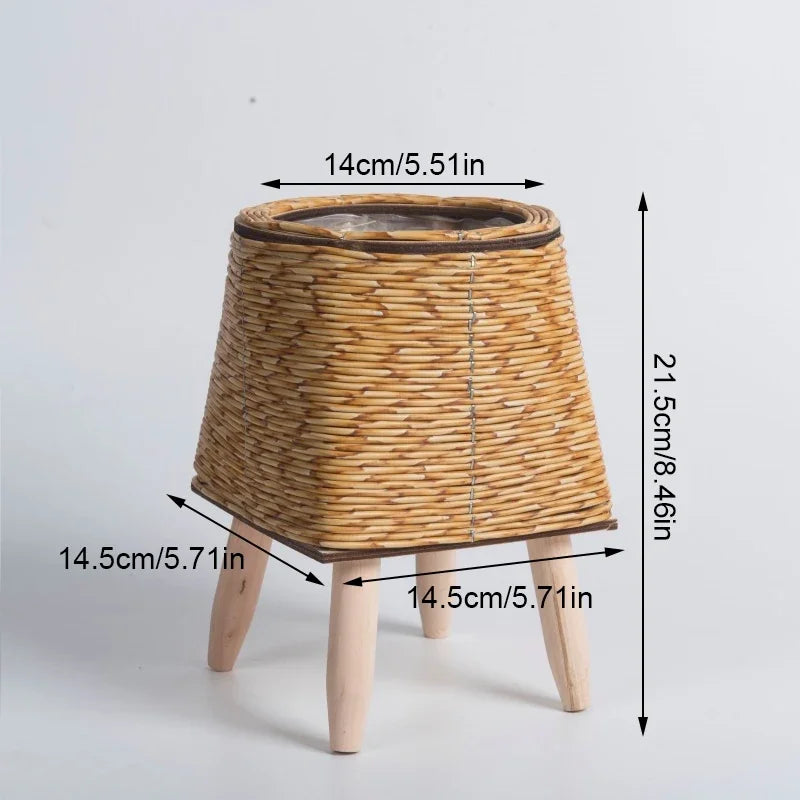 Flower Pot Hand Woven Flower Shelf