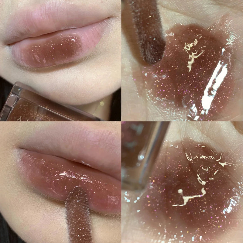 High Shine Lip Gloss Glitter Moisturizing  Long Lasting Liquid Lipstick