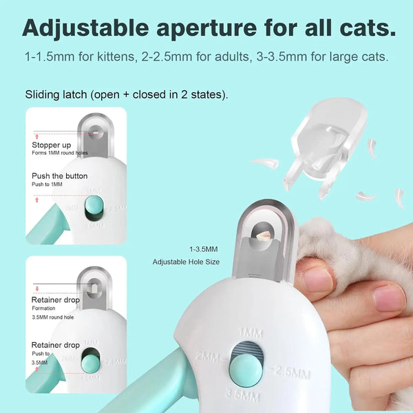 Adjustable Hole Pet Nail Trimmer Cat Dog Nail Clippers