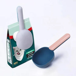 Dog Food Scoop Multifunctional Pet Feeding Spoon with Sealing Clip