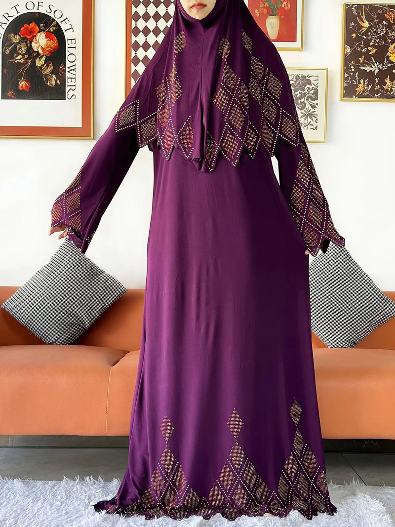 Abaya Set Women Prayer Dress | Long Khimar