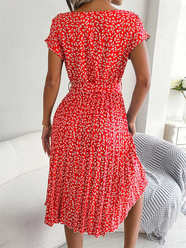 Women Spring Summer Short Sleeve  Dress