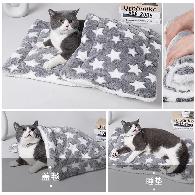 Flannel Pet Sleeping Mat Dog Bed Cat Litter Puppy Bed