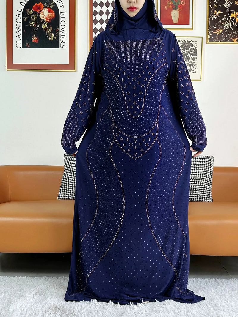 Muslim Women Prayer Kaftan Hooded Dress