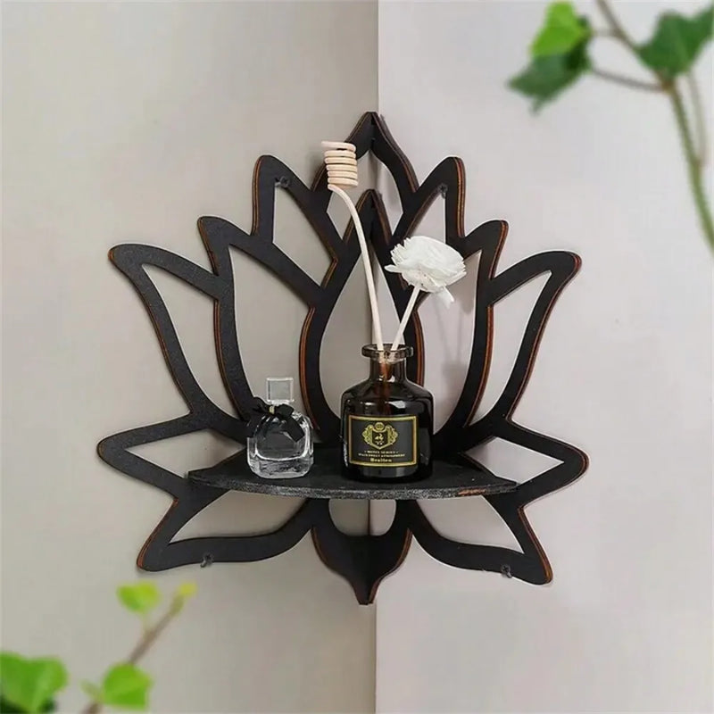 Lotus Floating Wall Shelf Crystal Shelf Display