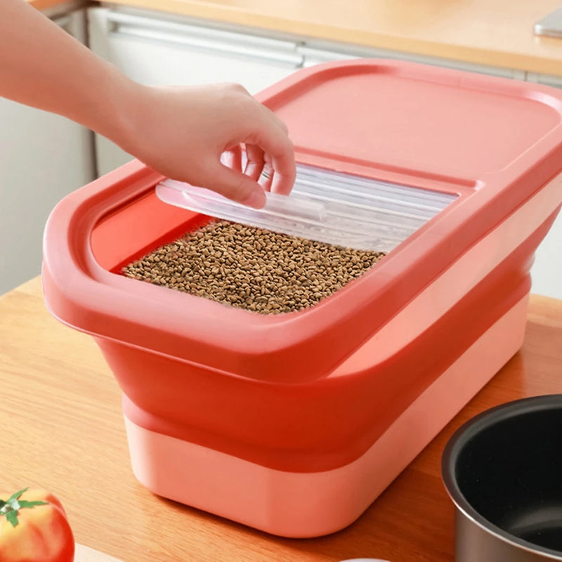 Cat Dog Food Storage Container Dry Cat Food Box With Lids