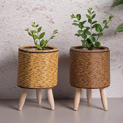 Flower Pot Hand Woven Flower Shelf