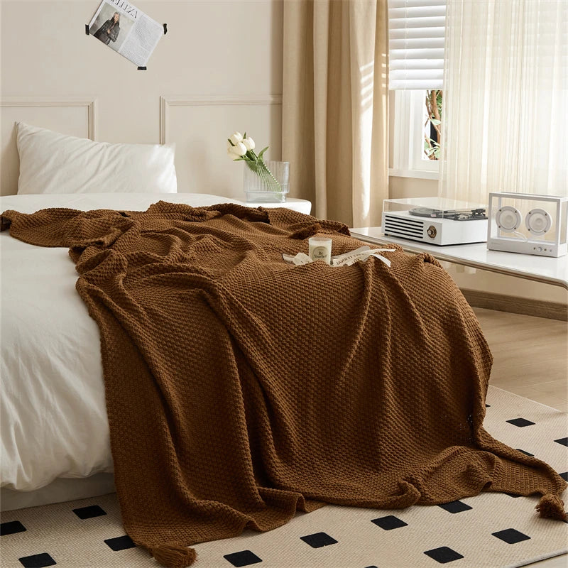 Knitted Blanket Soft Sofa Bed TV Blankets