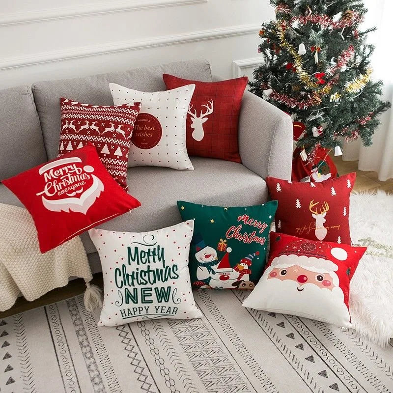 Christmas cartoon pillow cover