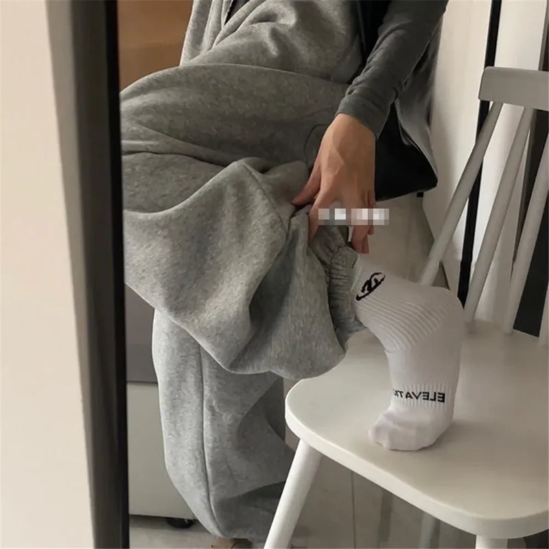 Gray Oversize Style Loose Sweatpant