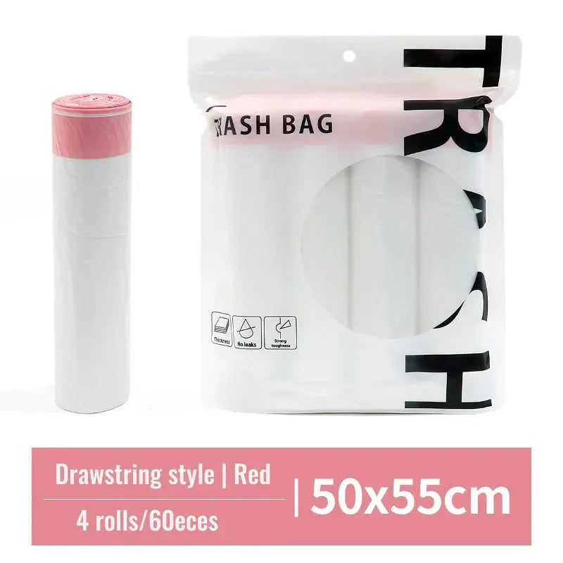 Disposable Trash Bags with Drawstrings for Home