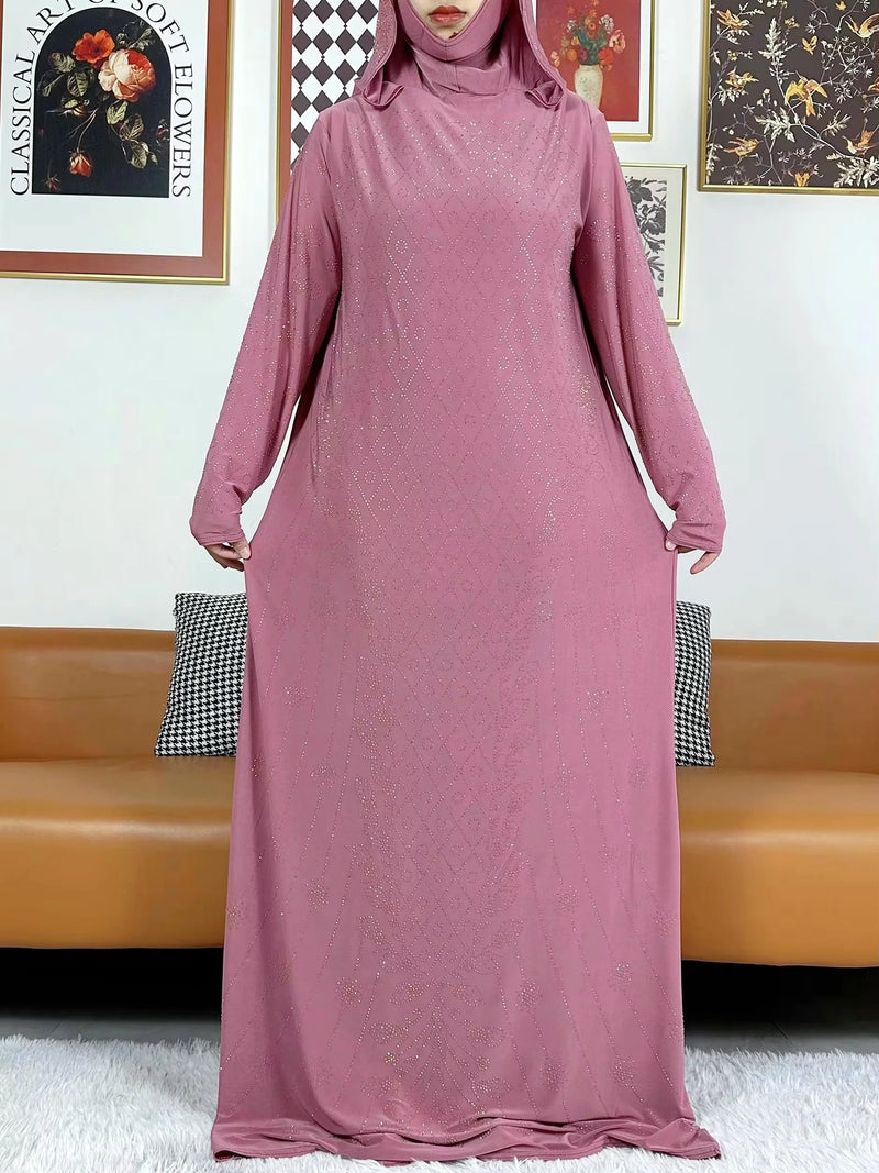 Muslim Women Prayer Kaftan Hooded Dress