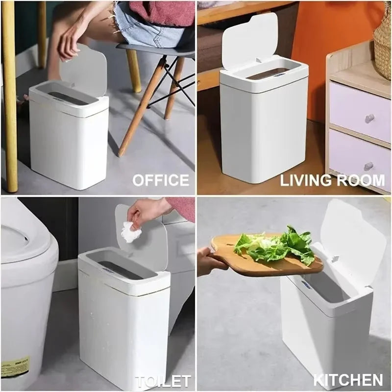 15L smart bathroom trash can