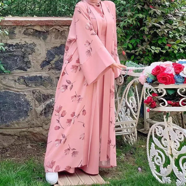 Long  Abayas  2 Piece Suit