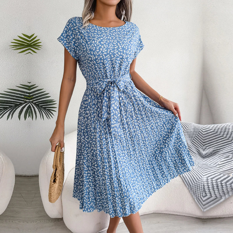 Women Spring Summer Short Sleeve  Dress