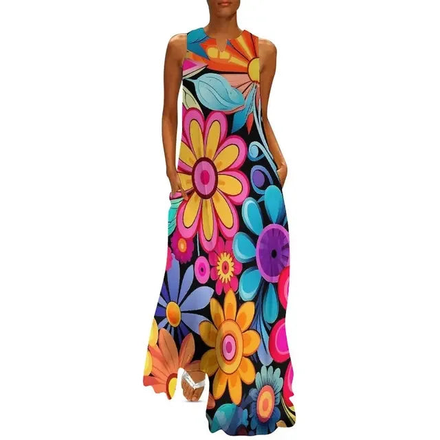 Flower Power Women Dress Summer