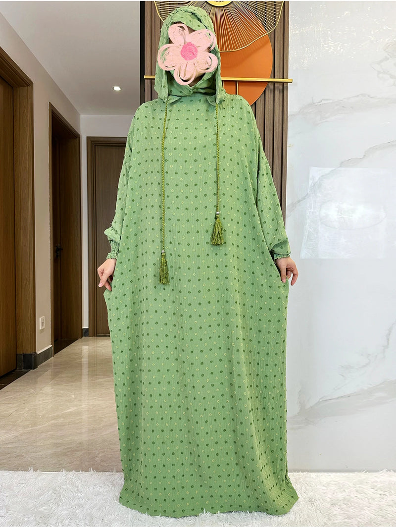 Double Hat Abaya| Women Kaftan