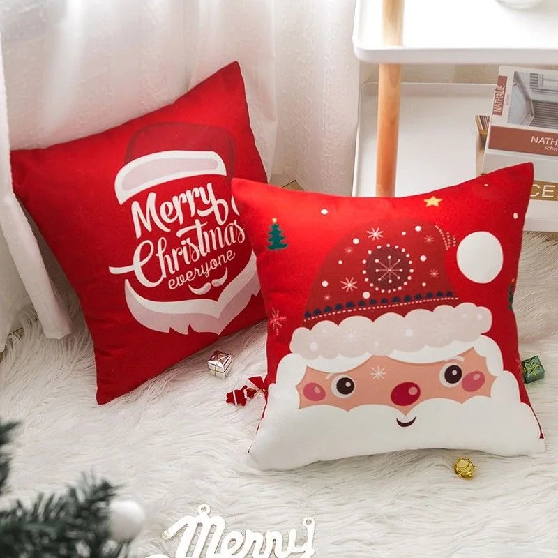 Christmas cartoon pillow cover