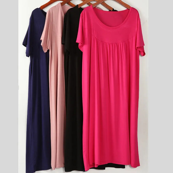 Women‘s Nightgowns | Plus Size Sleepwear | Short Sleeve Summer Night Dress