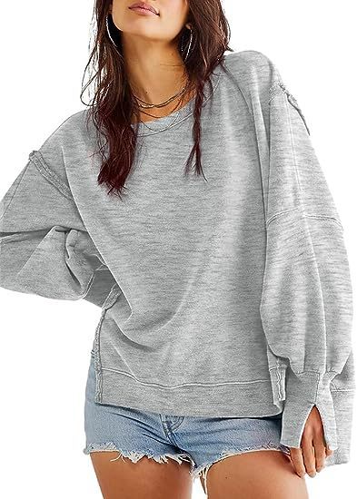 Solid Oversized Sweatshirt | Pullover Hoodies