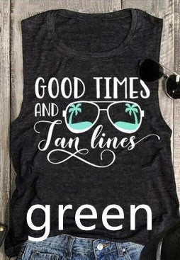 Letters Street Fashion Fashion T-shirt Vest Women