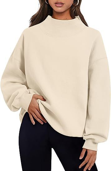 Pullover Sweatshirt Solid Color Loose  Hoodie