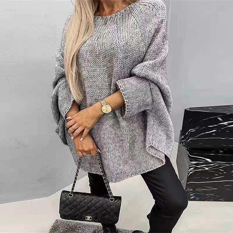 Winter Loose Batwing Sleeve Pullover Sweater