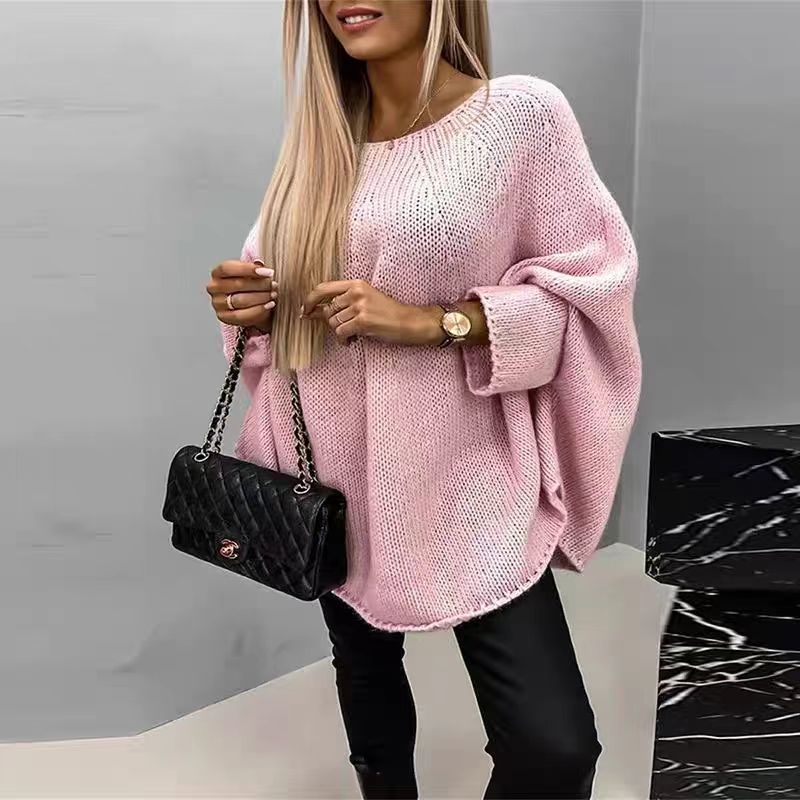 Winter Loose Batwing Sleeve Pullover Sweater